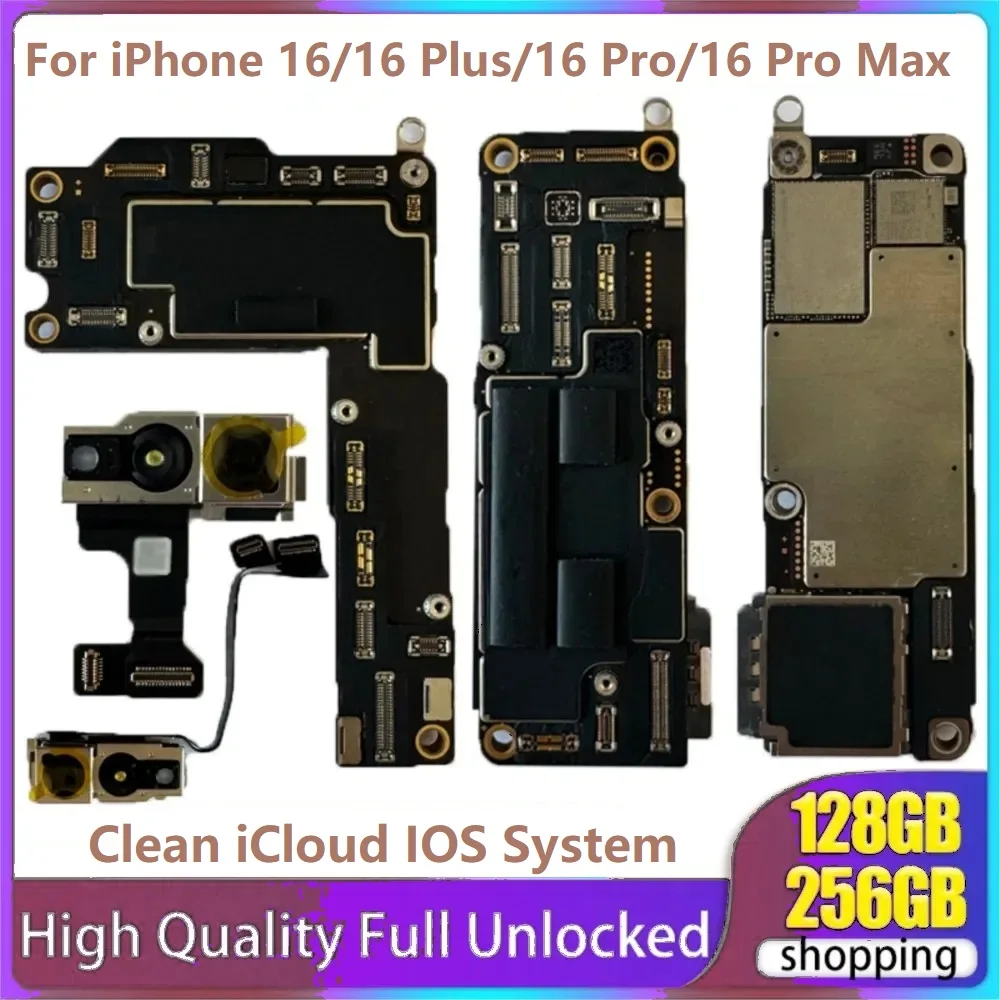 

Полностью протестированная подлинная материнская плата для iPhone 16/16 Plus 16 Pro/16 Pro Max, материнская плата с идентификатором лица, без iCloud, физическая SIM-версия