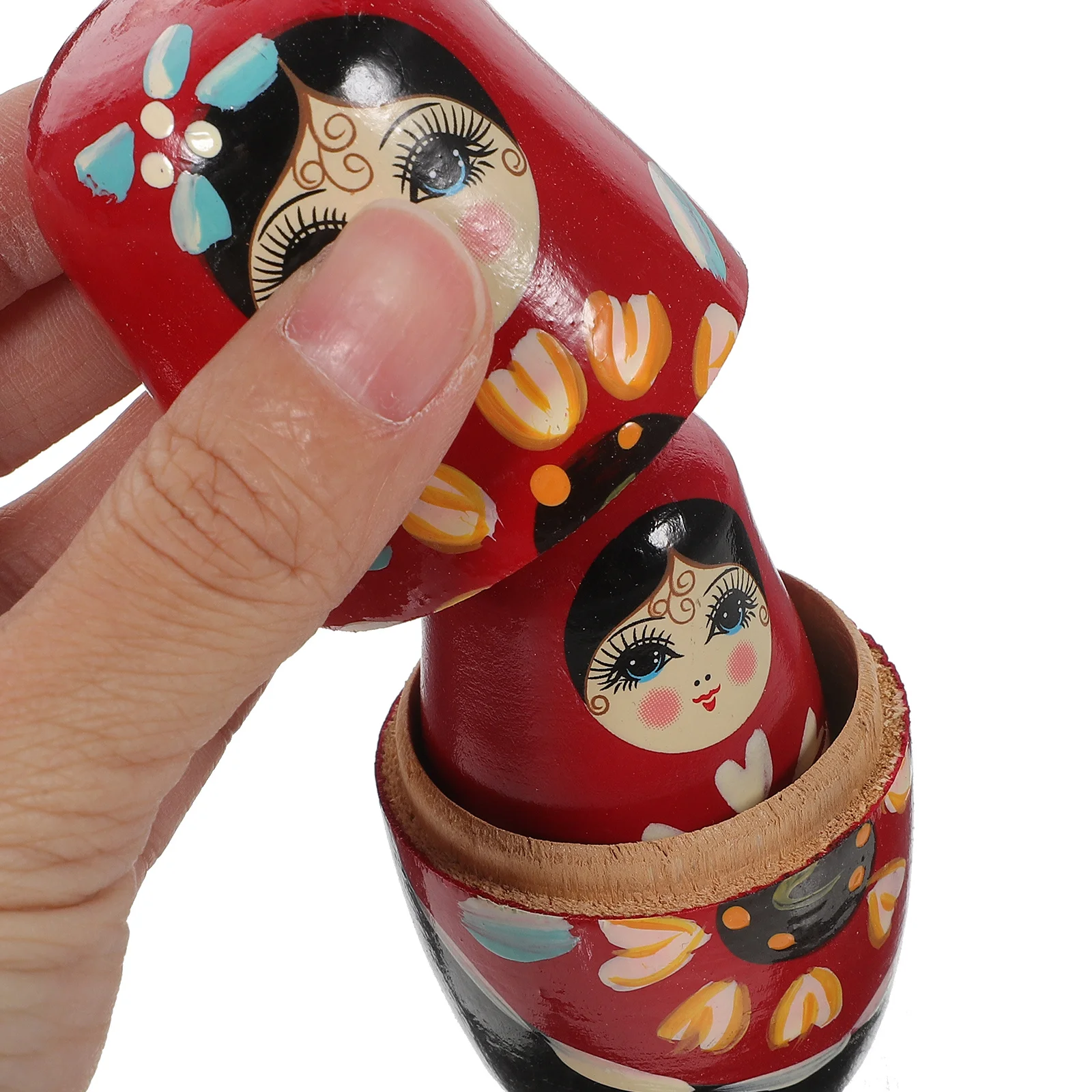 5 قطع من ألعاب التراص ماتريوشكا الخشبية الروسية للأطفال الصغار ألعاب تعليمية تعليمية للأطفال هدية حرفية إبداعية #5