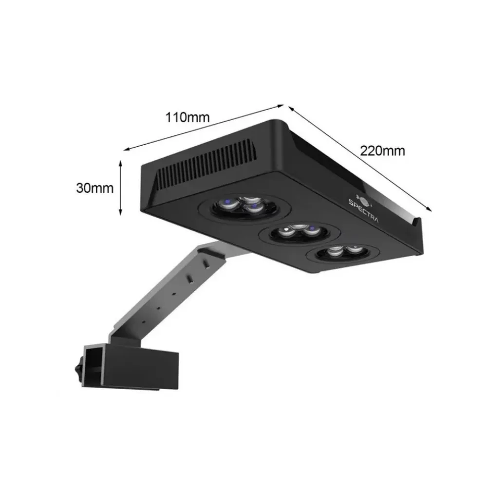 Spectra Nano 029 Led Aquarium Light Timing ON-OFF 30W Saltwater Lighting with Touch Control for Coral Reef Fish Tank