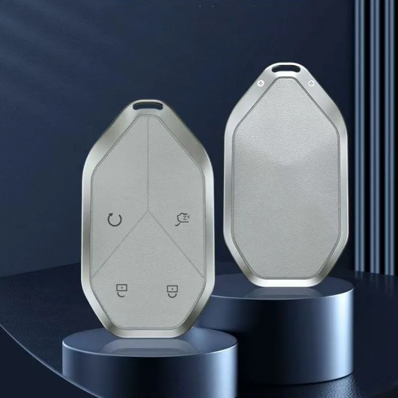 Alloy Car Key Protection Case Anti-fall Protection Cover For BYD Leopard 5 FangChengBao 5 2023 2024 Car Accessories