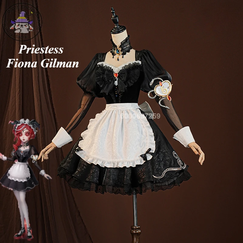 Identity V Game Priestess Fiona Gilman Cosplay Costume Maid Dress Role-playing Outfit Women’s Halloween Activity Clothing