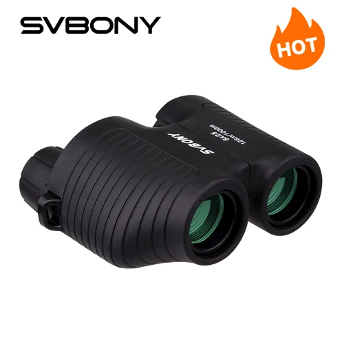 Svbony F9323A 8x25 Porro Binocular de enfoque fijo, telescopio negro, senderismo, Camping, observación de aves