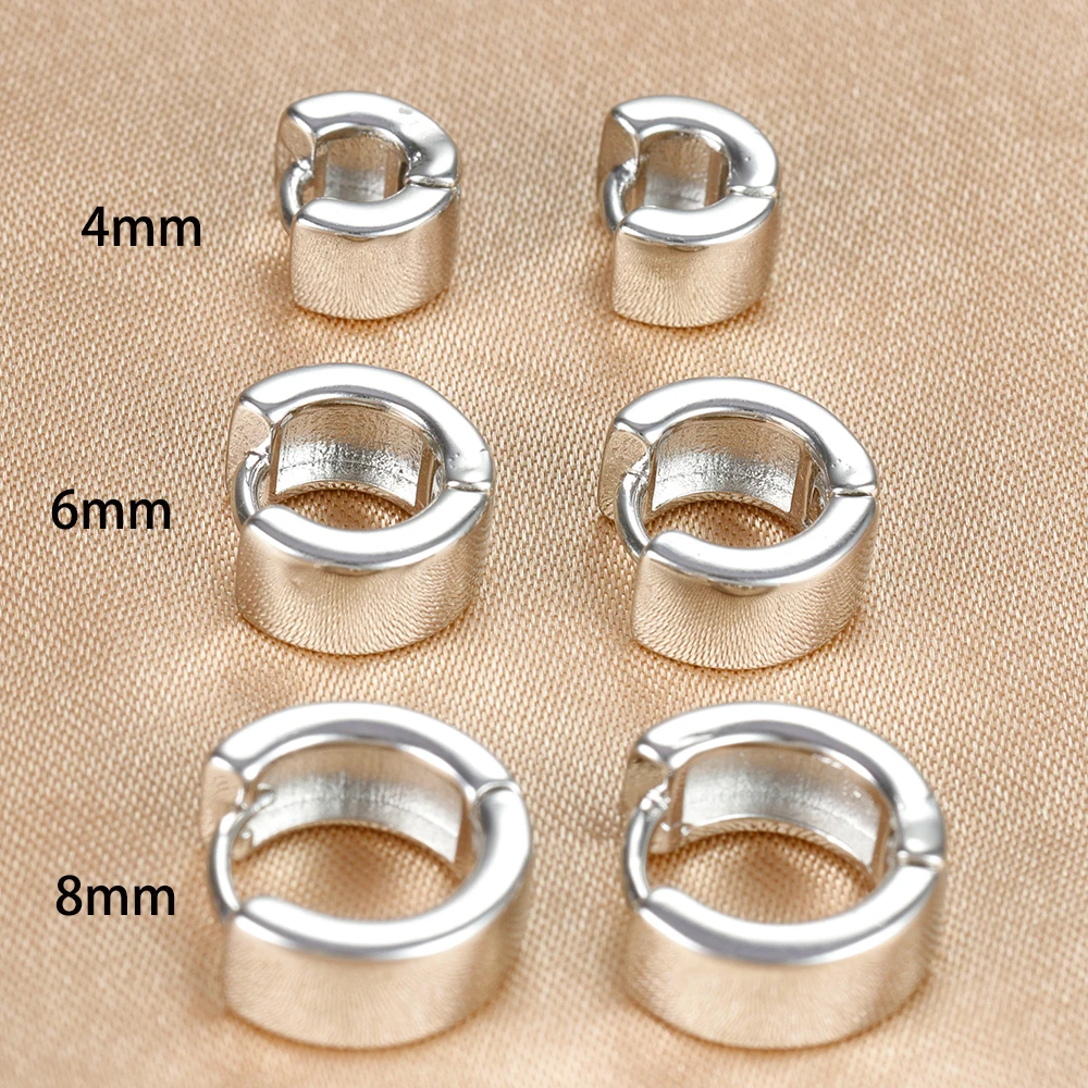 2PC Stainless Stee Minimal Hoop Earrings for Women Simple Small Round Circle Punk Unisex Rock Earring Cartilage Piercing Jewelry