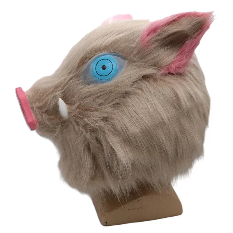 2025 11 Anime Hashibira Inosuke casco Kimetsu No Yaiba Cosplay capucha pelo cerdo máscara sombreros Halloween carnaval disfraz Prop