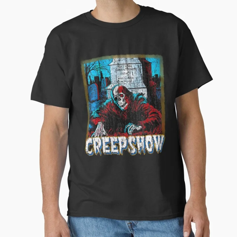 

Легкий Creepshow, винтажный фильм B 80-х годов, ретро-телешоу, ужасы, зомби, страшный подарок на Хэллоуин, футболка, топы большого размера