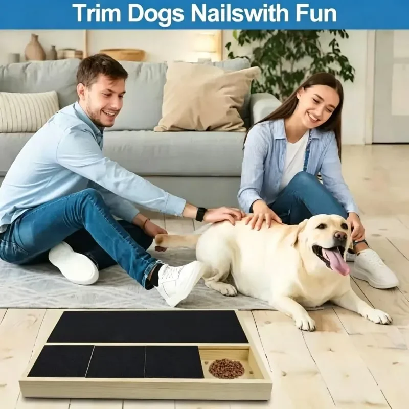 Dog Nails Scratching Board Wooden Dog Nails Scratch Pad Interactive Pet Care Supply Portable Puppy Scratcher Pad