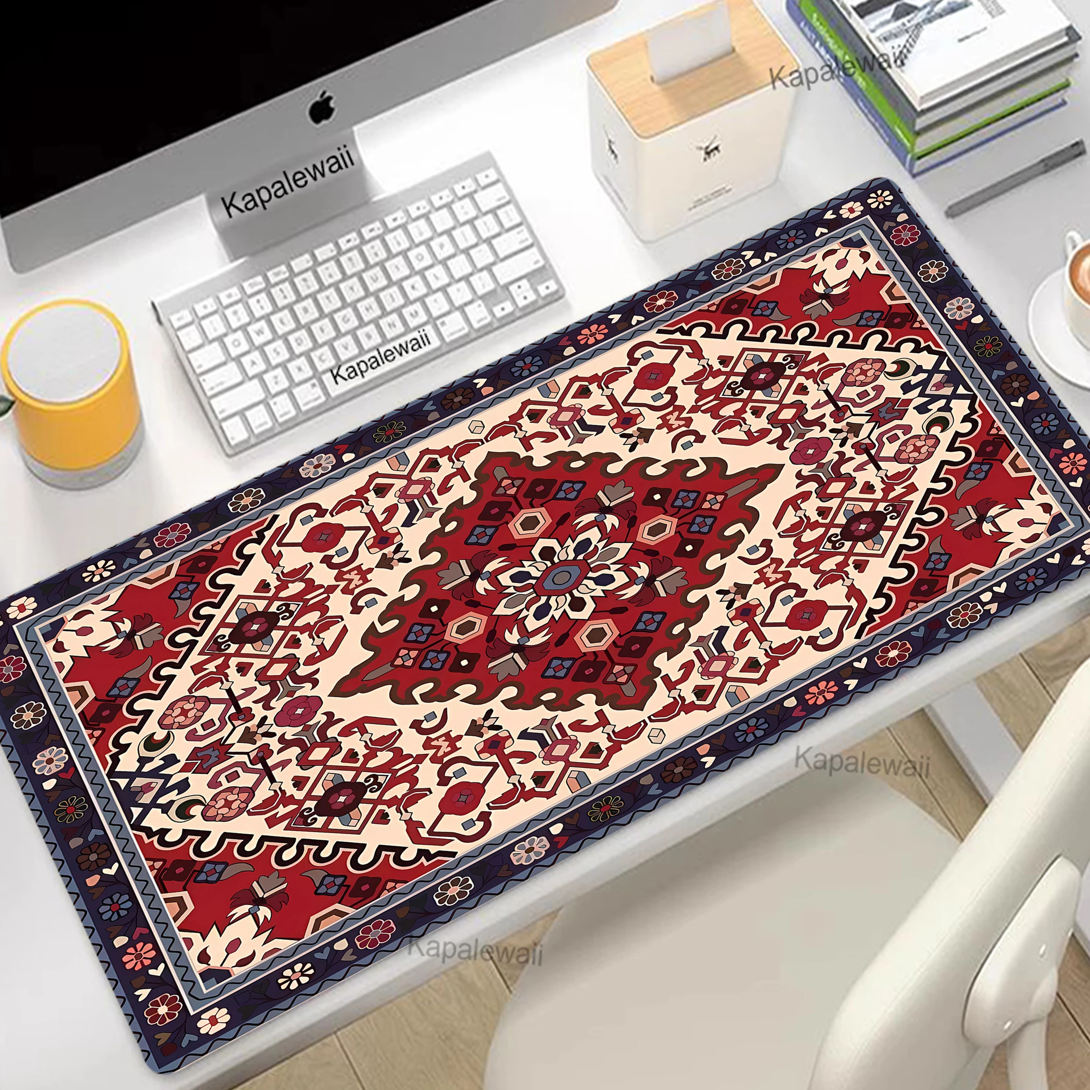 

Persian Carpet Mouse Pad Gaming Setup Accessories Mousepad XXL 900x400mm Desk Mat Locking Edge Mouse Pads Keyboard Non-slip Mat