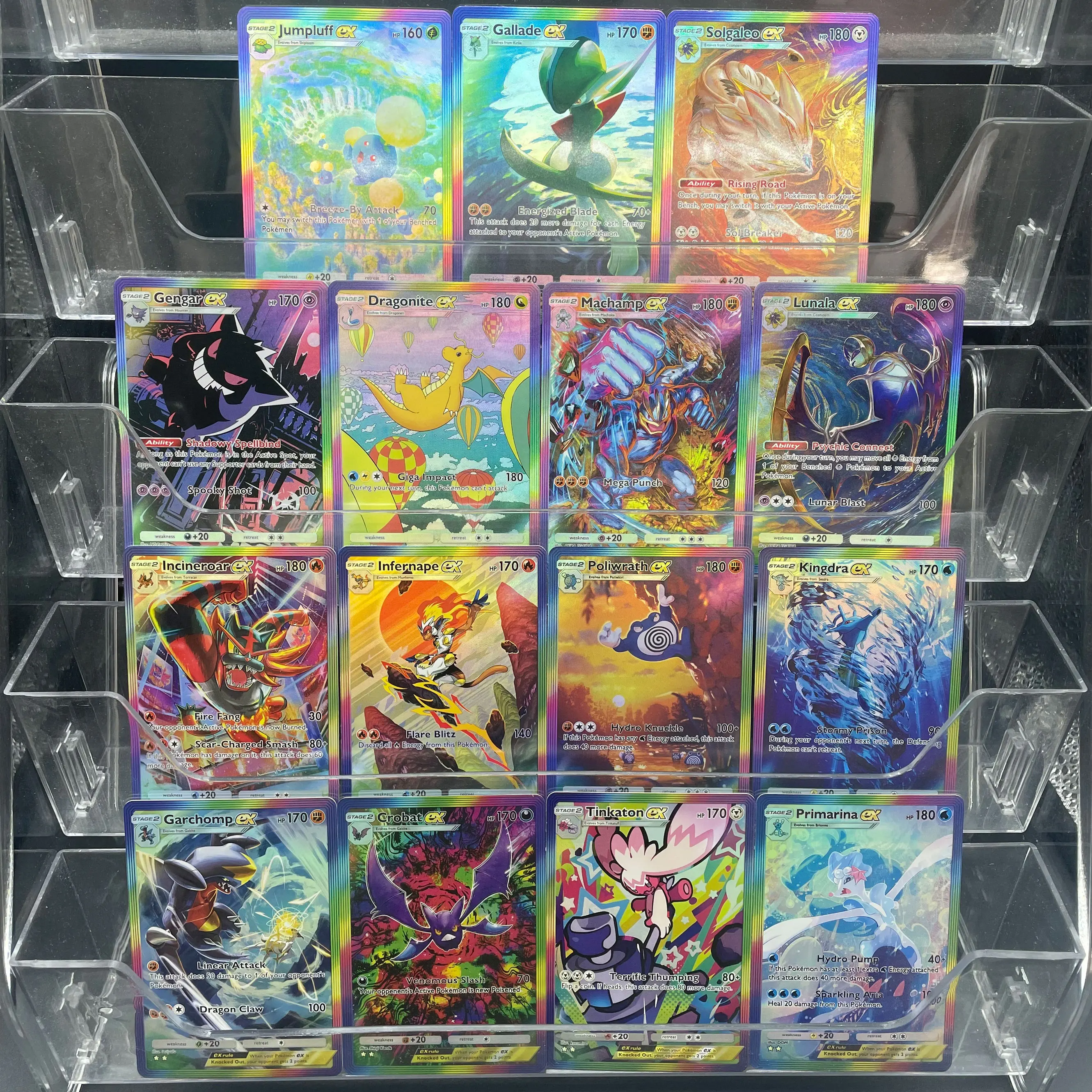 Carte de Collection faite maison, bricolage, Anime PTCG TCG, Version anglaise, Gengar Dragonite Lunala Infernape EX, carte de jeu, cadeau