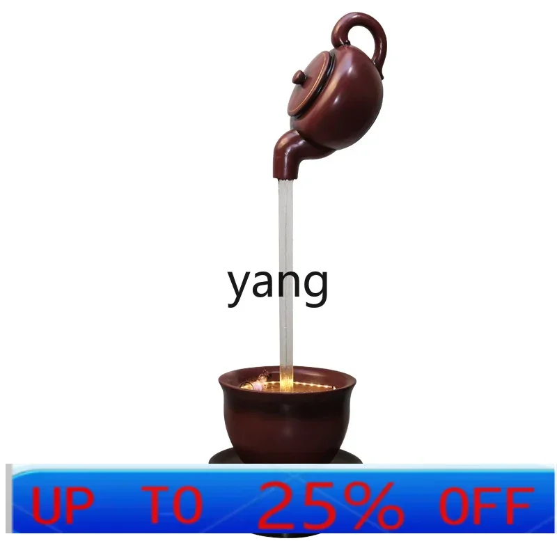 

LH suspended teapot flowing water ornament fountain floor-to-ceiling outdoor garden fish tank ornament