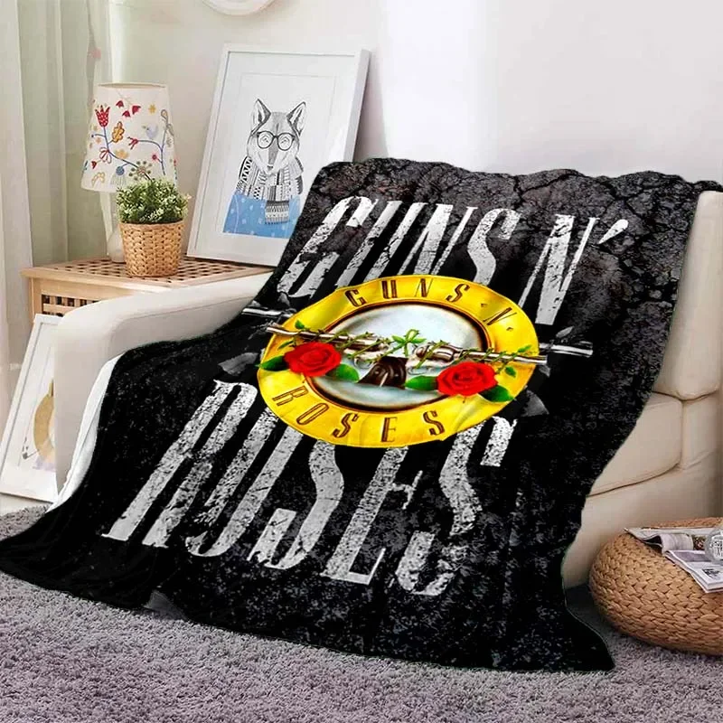 Guns N Roses Rock Band Blanket thin Blanket Sofa Blanket Flannel Birthday Gift Throw Blankets Thin Blanket  Blankets for Beds