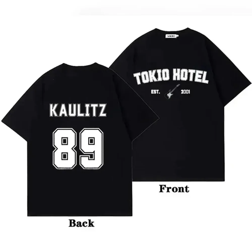 Rock Band Tokio Hotel Kaulitz Print T-Shirt Trend Kurzarm-Shirt Herren Damen Hip Hop Streetwear Mode Harajuku Y2K Kleidung – Detail 4