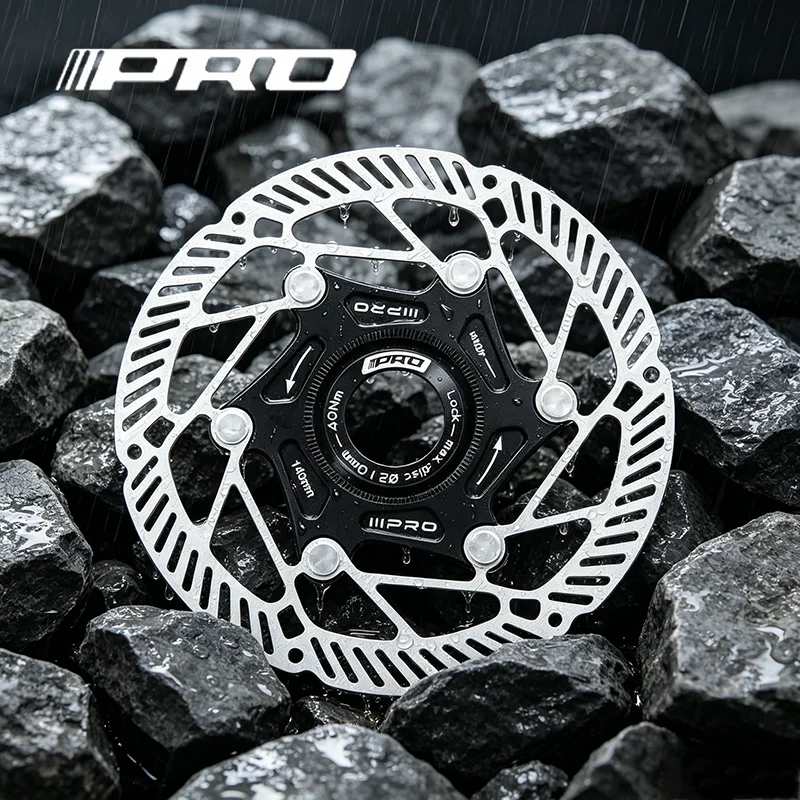 IIIPRO Bike Brake Floating Rotor 140/160/180/203mm Center Lock Brake Disc Ultralight High Strength abstract heat Disc Bike Part