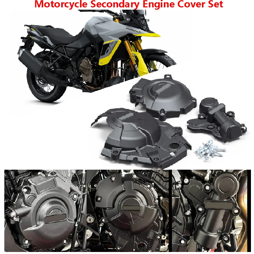 Fit for Suzuki DL 800 ADV V-strom 800DE Adventure 2023 2024 2025 Motorcycle Secondary Engine Case Cover Set Protection Guards