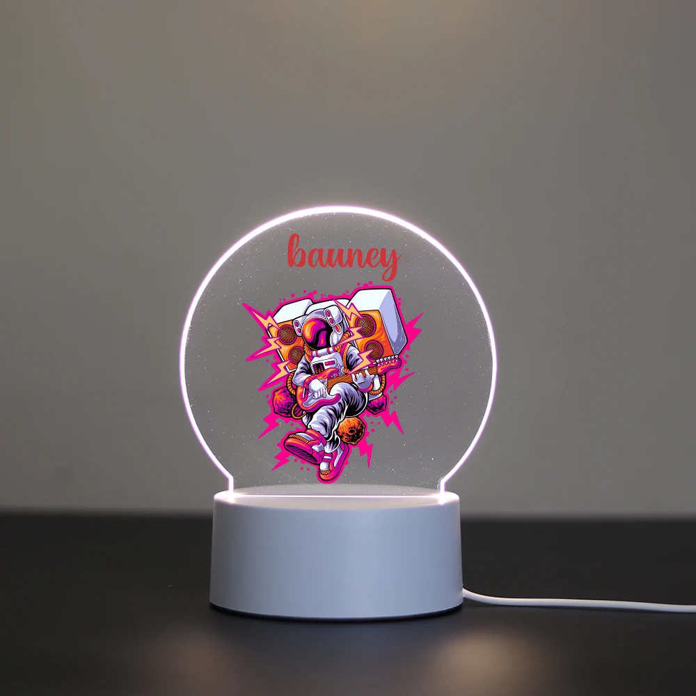 Letreros luminosos personalizados con diseño de astronauta, nombre personalizado: Linterna, luz nocturna, decoración para dormitorio, regalo de cumpleaños