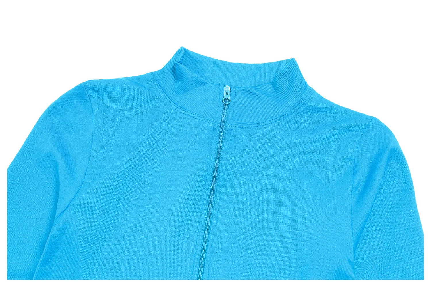 Women's Seamless Long Sleeve Yoga Top Ribbed High Neck Full Zip Slim Fit Sports Jacket Thumb Hole Workout Gym Running Activewear