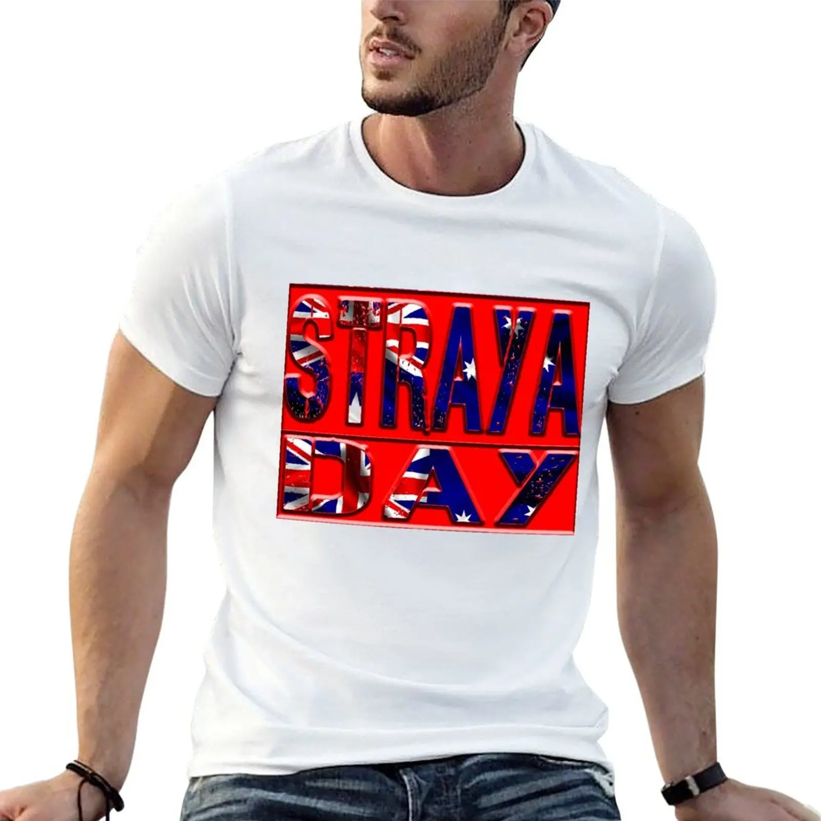 

Australia day red T-Shirt t shirts cotton 100% funny t shirts cotton men t shirt cotton 100% T-shirt