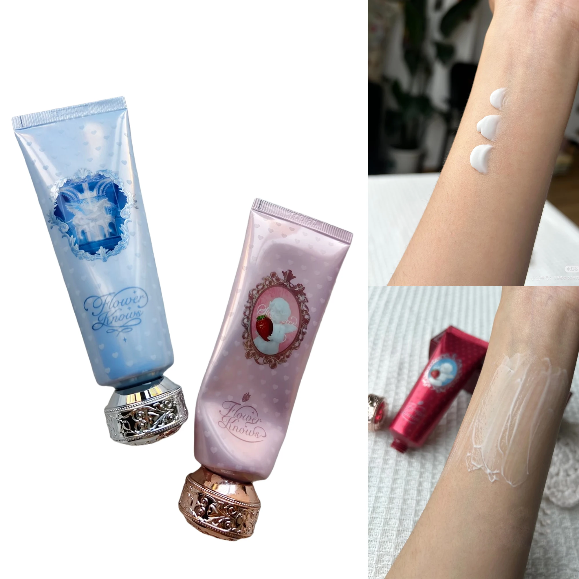 Flower Knows Christmas Limited Scented Hand Cream Strawberry Cupid Collection Moisturizing Hydrating Softening Hand Lotion Holid