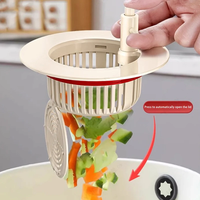 

Kitchen Sink Automatic Filter Vegetable Basin Leak Plug Sink Drain Plug Accessories Deodorizing Anti-blocking Basket