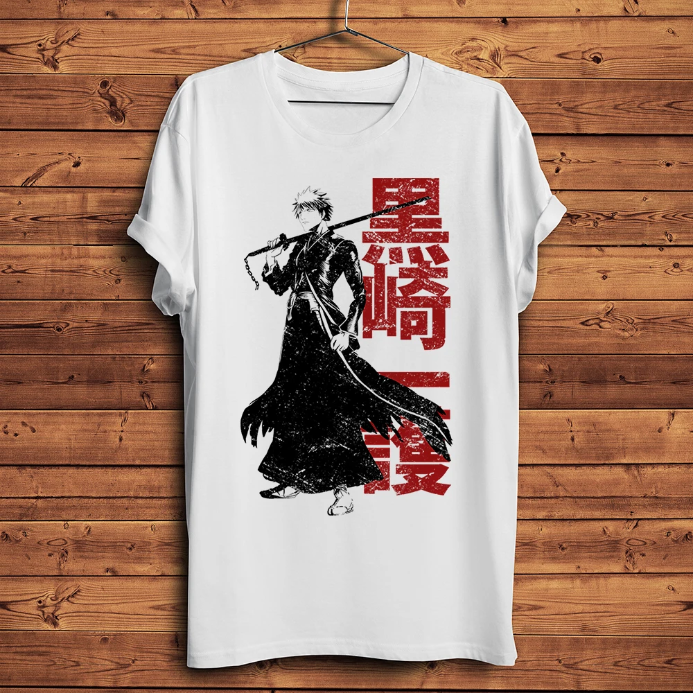 Kurosaki ichigo Bleach Urahara kisuke Funny anime T-Shirt Men Short Sleeve TShirt Unisex manga Streetwear Tee breathable print