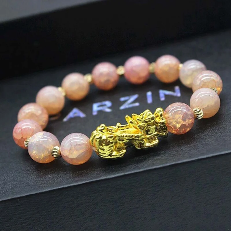 Pixiu Bracelet Chinese Good Lucky Charm Feng Shui Pi Yao Wealth Good Luck Beaded Bracelets Jewelry Lucky Unisex Bracelets