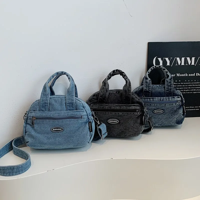 

2025 New Trendy Women Crossbody Bag High Quality Denim Shoulder Bag Ladies Handbag Multi-Functional Purse Tote Bag For Daily Use
