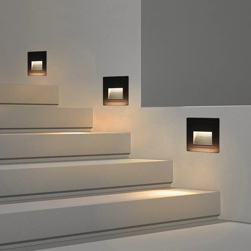 Imagem -06 - Led Embedded Switch Control Wall Light Radar Sensing Step Light Indoor Staircase Light Staircase Light 86 1.5w Corner Light Novo