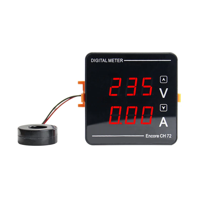 Digital Voltmeter Ammeter Amp Meter AC50-500V 220V 380V Dual Display Voltage And Current With CT Amperemeter