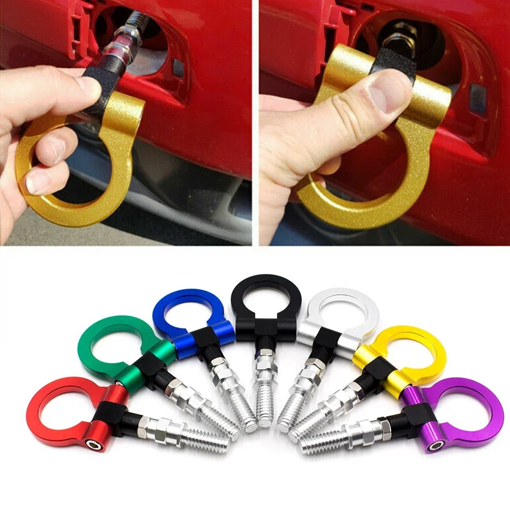 Universal Racing Tow Hook for European Japanesee Cars Blue Red Golden Black Silver Towing Bars Cars Decoration Towing Bars