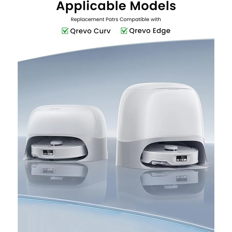 YCOC-استبدال الفرش الجانبية للفرشاة الرئيسية لقطع غيار المكنسة الكهربائية Roborock Qrevo Curv، Qrevo Edge