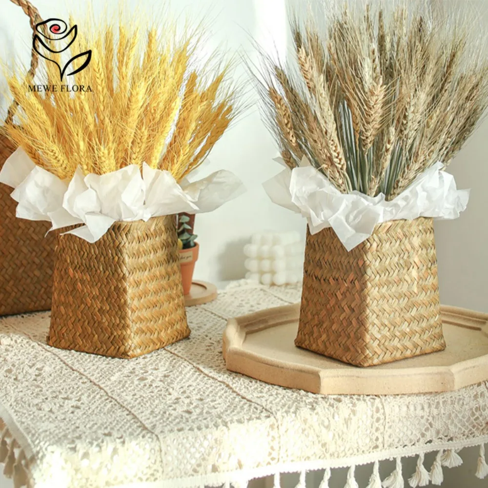 

Natural Dried Flowers Wheat Ears Bouquet for Shop Openning Decor Wedding Home Plants Stalks Pampas Living Room Autumn Decoration