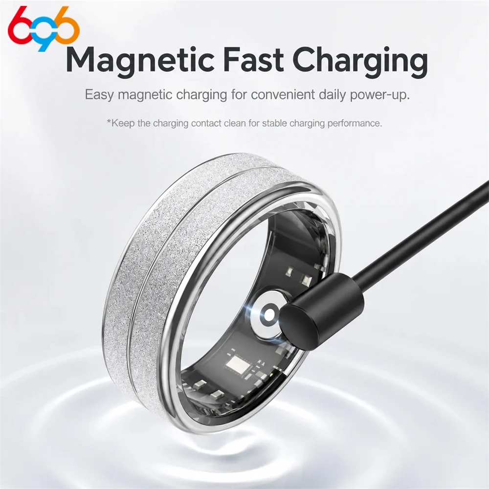 Smart Ring Sleep Monitoring Physiological Cycle Remote Photo Capture AI Health Analysis Magnetic Charging  Body Temperature IP68