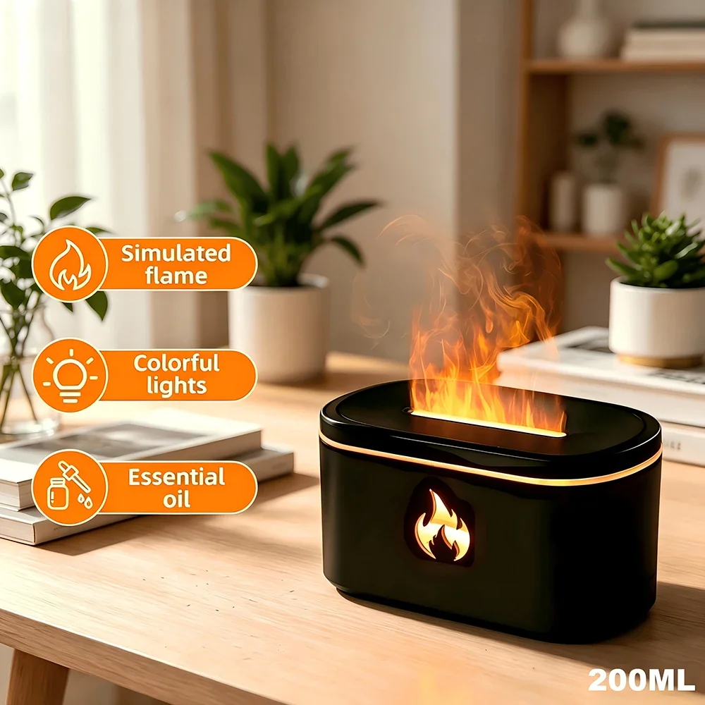 Essential Essential Oil Diffuser, Fireplace Fire Flame Aromatherapy Diffuser, 200ml Cool Mist Humidifier, Scent Aroma Diffuser for Home - Aliexpress Deal