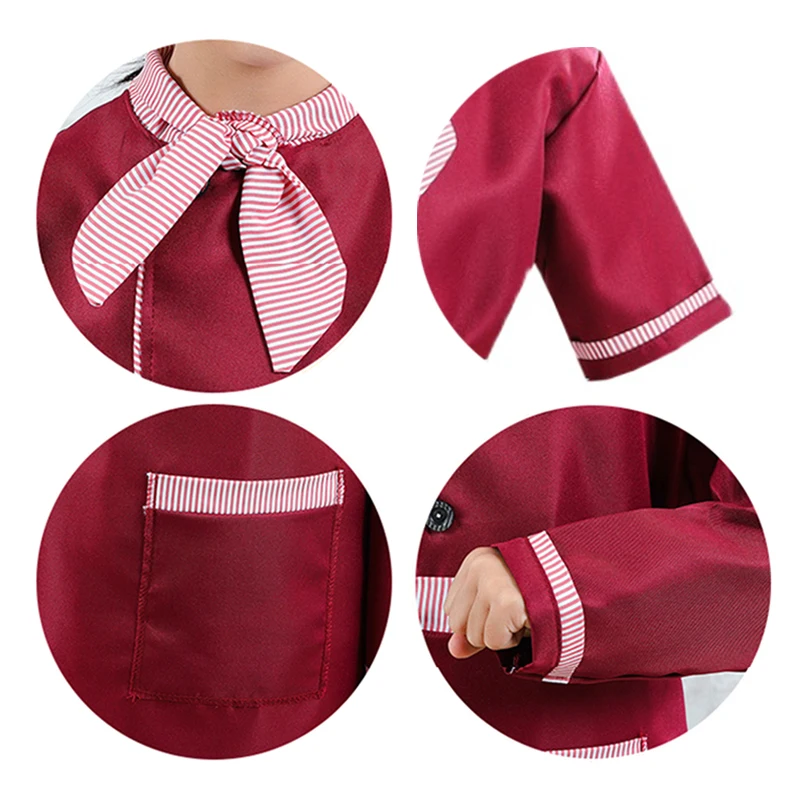 Costume estivo per bambini per giacca uniforme da cuoco Aprone bambini Cosplay cucina ristorante abbigliamento Performan0 ce ragazze Cook Costume