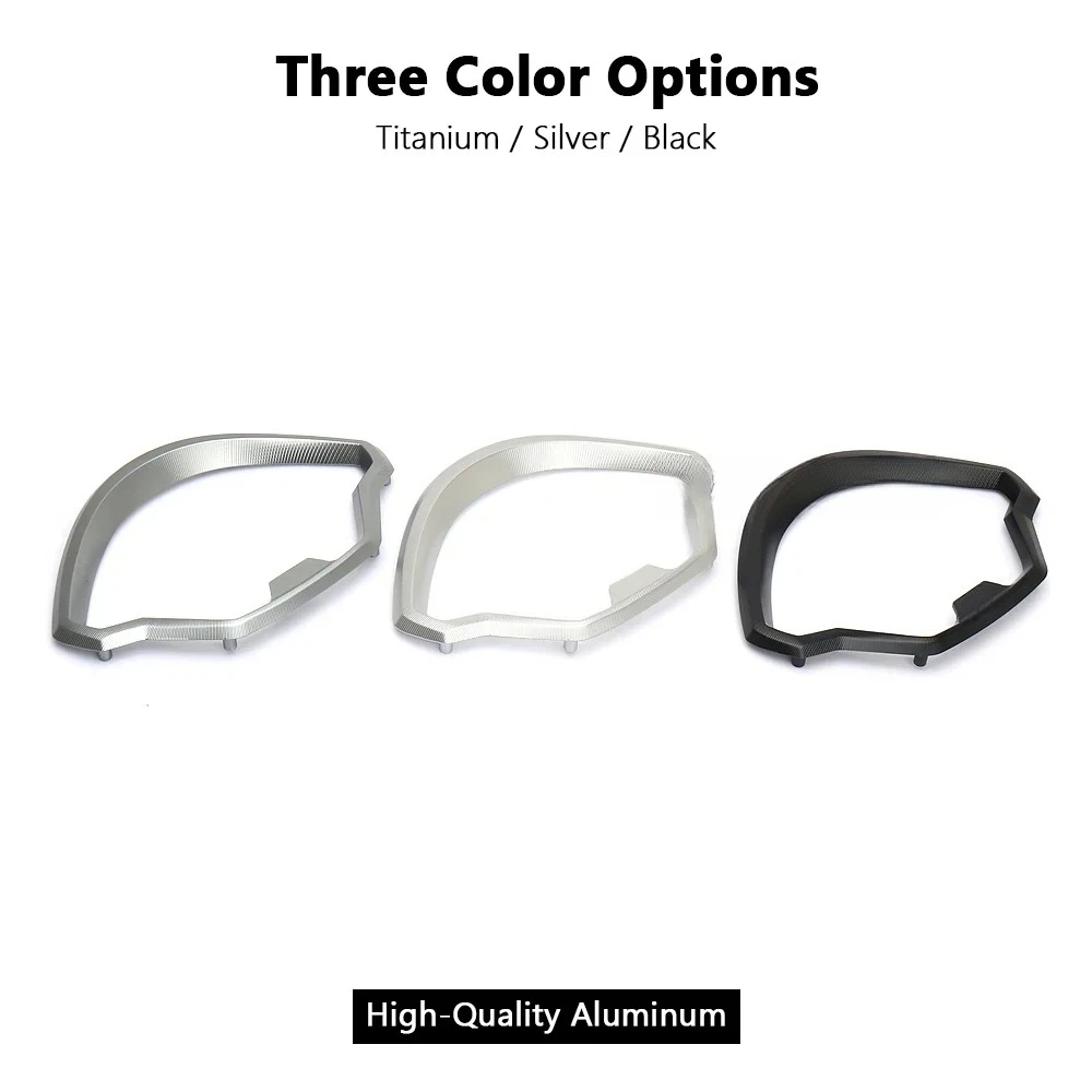 Black/Silver/Titanium Motorcycle Speedometer Trim Bezel Ring Visor Cover For Vespa GTS 300 GTS300 gts300 2023 2024