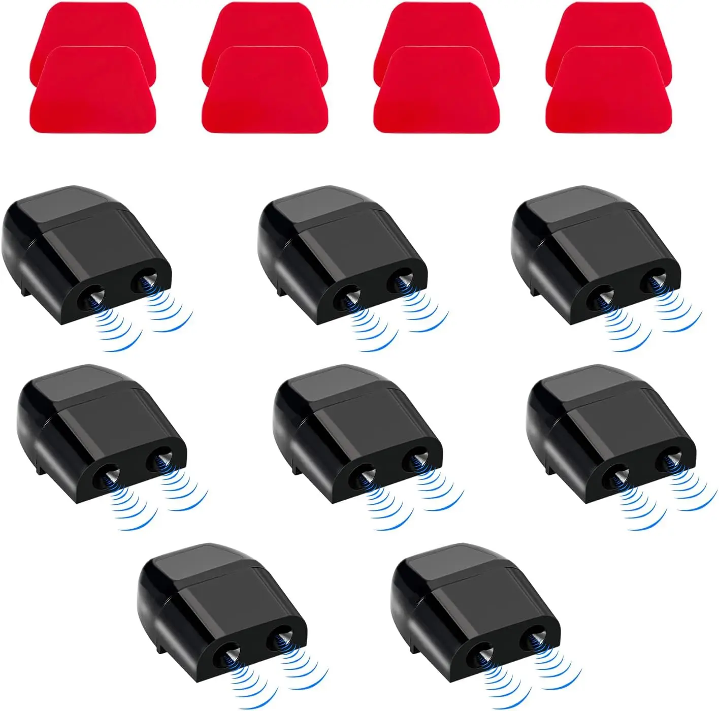 

8PCS Deer Whistles for Car, Avoid Collisions, Vehicle Warning Device, Universal Animal Alert Accessories (Black)