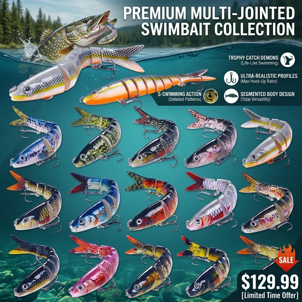 13.4cm Sinking Wobblers Fishing Lures Jointed Crankbait Swimbait 8 Segment Hard Artificial Bait For Fishing Tackle Lure