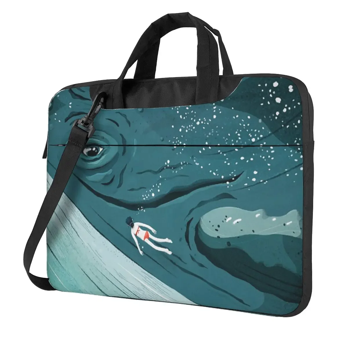 Whale Dive Crossbody Laptop Bag Case Computer Bag 13 14 15.6 Inch Notebook Pouch for Macbook Pro Lenovo