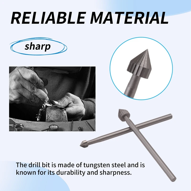 

12 шт. цилиндр в форме конуса, наборы заусенцев для резьбы, наборы заусенцев для ювелирных изделий, хвостовик для изготовления ювелирных изделий, боры для настройки камней для границ 008-040-AT35