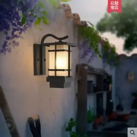 Outdoor wall lamp villa lighting waterproof retro balcony simple roof wall lamp