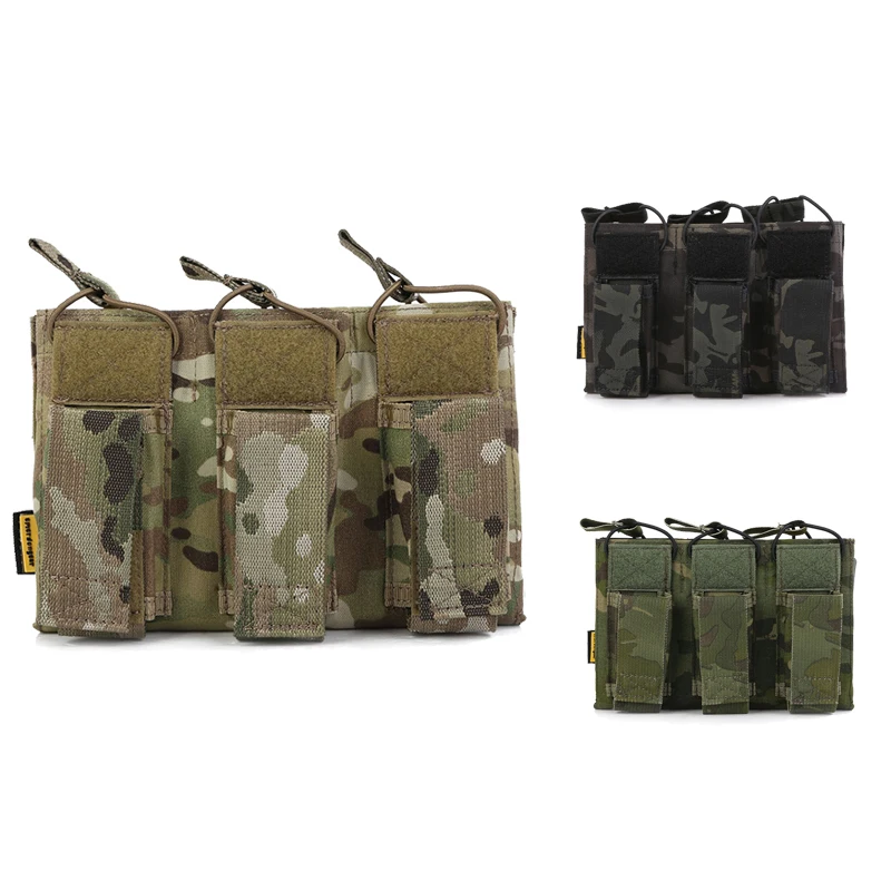 Emersongear Triple Open Top Magazine Pouch Modular Mag Bag MOLLE Airsoft Hunting Hiking Combat Nylon EM6363