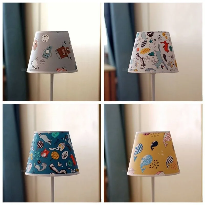 Print Cloth Lampshades for Table Lamps Bedroom Night Lamp Room Decoration Bedside Shades