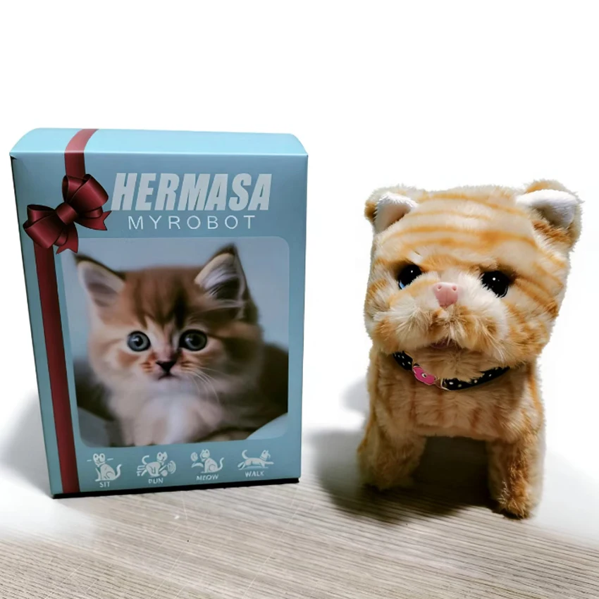 電動ぬいぐるみシミュレーション犬テディ子犬歩く音を出すうなずきをする電子ペットおもちゃクリスマスプレゼント新年プレゼント