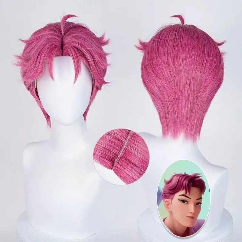 أزياء أنيمي Kpop شيطان الصيادين التأثيرية آبي ساجا للأولاد قميص أخضر بلوزة شعر مستعار وردي مجموعة كاملة لعب الأدوار الزي للنساء والرجال