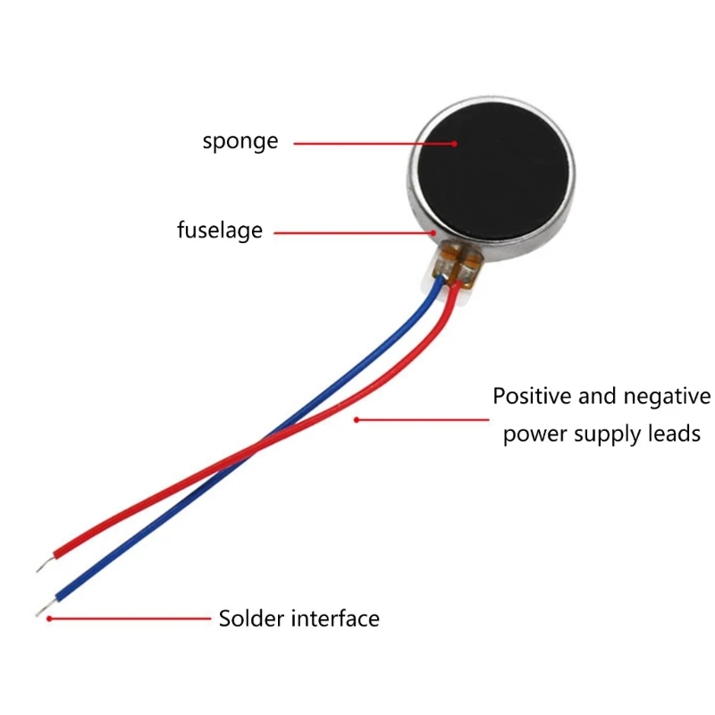 Mini Vibration Motor DC1.5-3.7V Flat Coin Button-Type Vibrating Motor 10000rpm Self Adhesive Vibration Motor 10mmx3mm