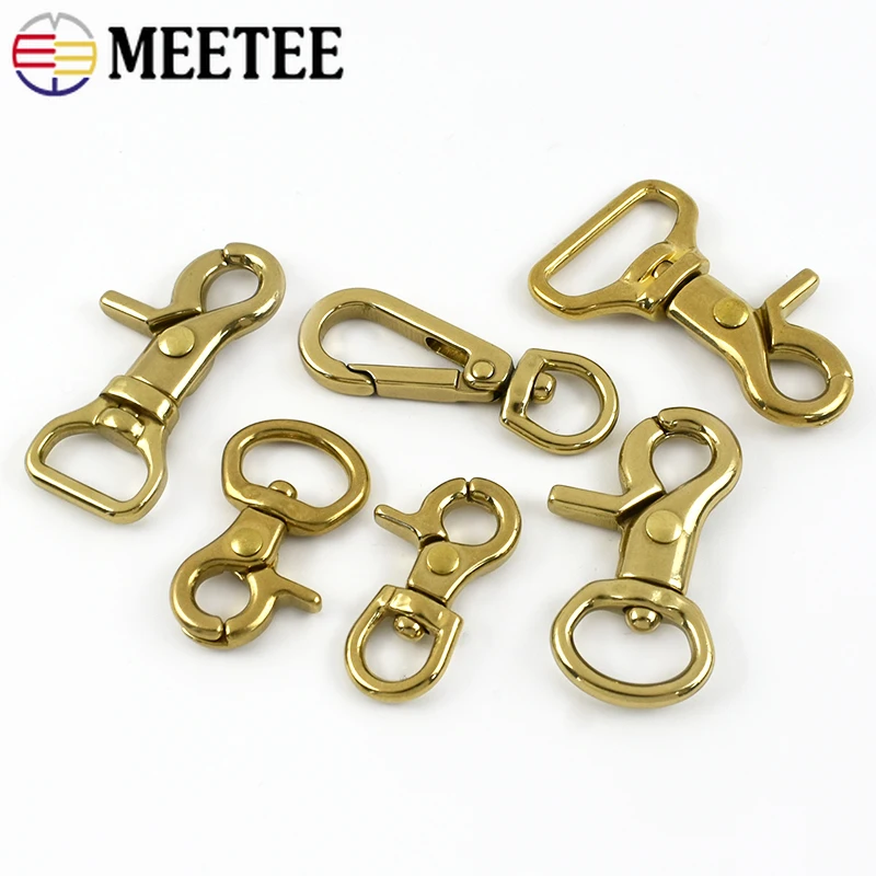 2/5/10Pcs 10-25mm Brass Metal Buckle For Bag Swivel Lobster Clasp Trigger Snap Buckles Webbing Connect Hook DIY Accessories