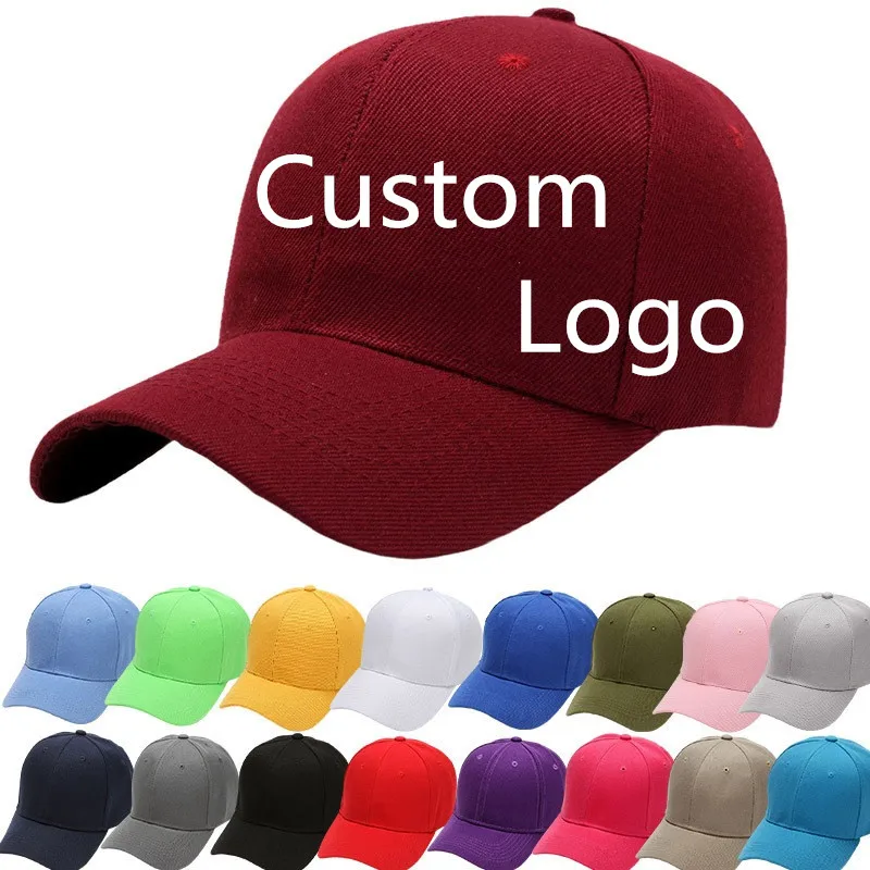 

Unisex Men Women solid casual sports hiphop baseball cap Custom logo trucker cap Leisure hats diy logo embroidery snapback hats