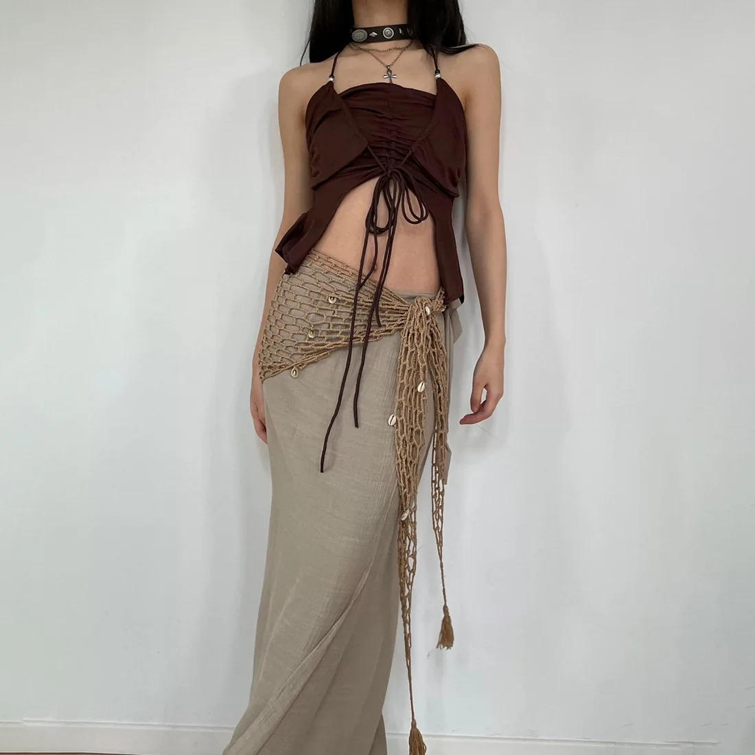 2025 Nuova tendenza della moda Versatile gioielli in vita con nappe con paillettes sciolte da donna