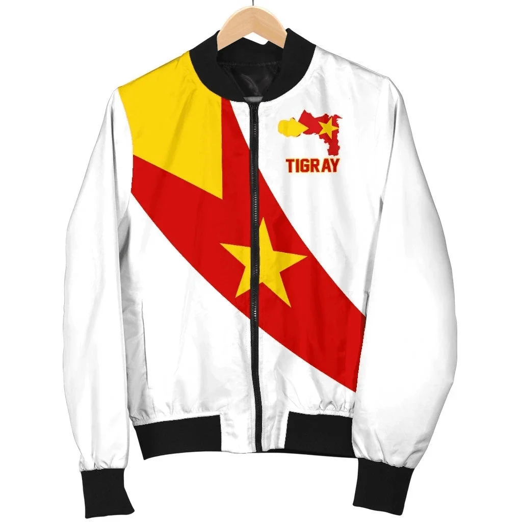 

Tessffel Africa Country Ethiopia Tigray Flag Retro Native 3DPrint Men/Women Casual Sportswear Windbreaker Winter Bomber Jacket 1