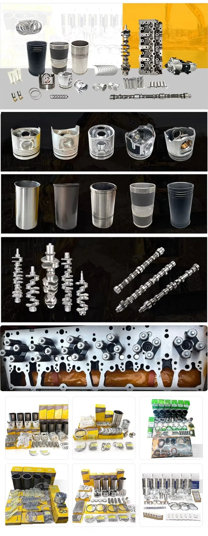 Piezas de motor de alta calidad de excavadora de biela de motor forjado personalizado