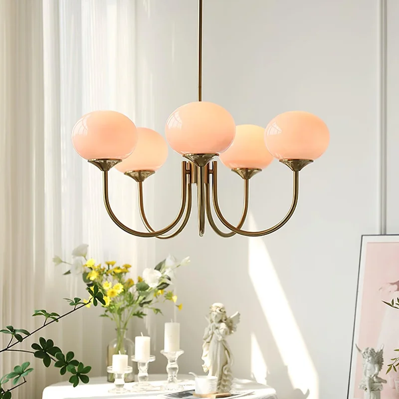 France Design Glass Ball Ceiling Chandelier Pendant Light Suspension Lamp for Living Dining Room